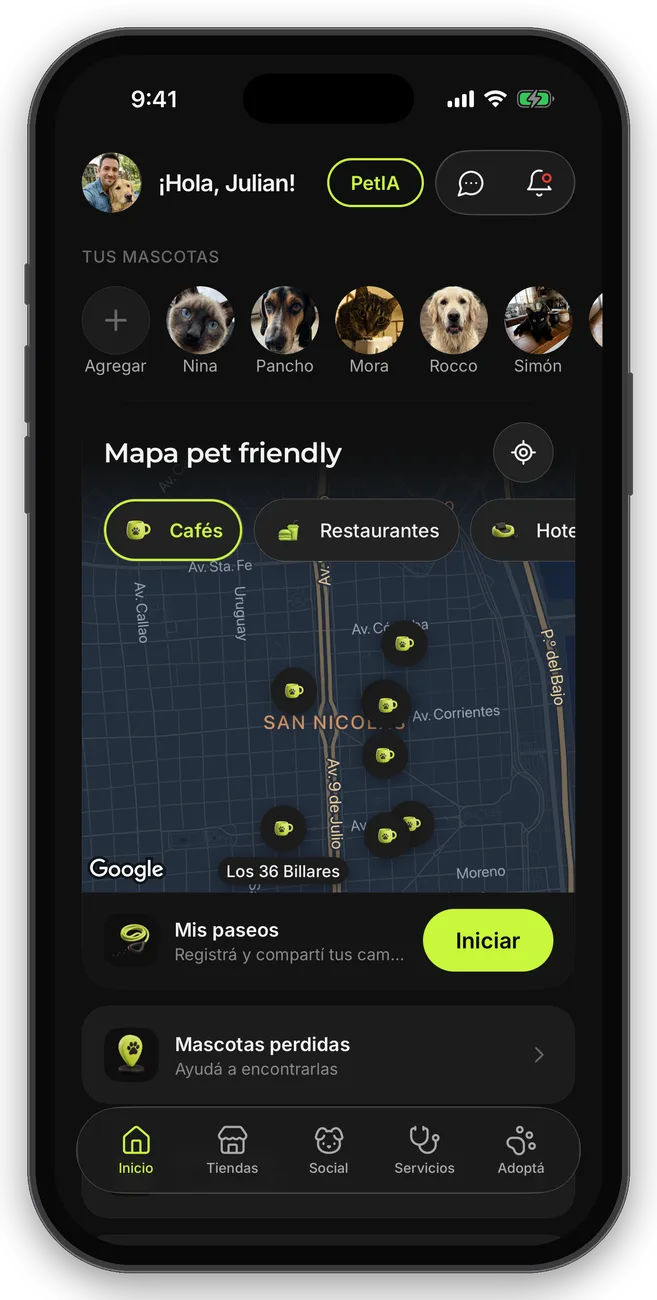 Inicio de la app ClubPet