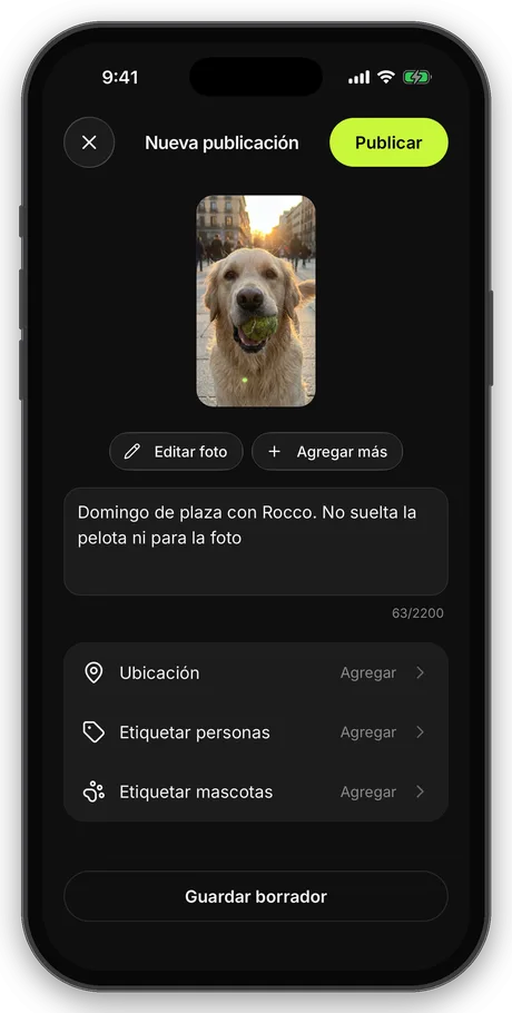 Creación de una nueva publicación